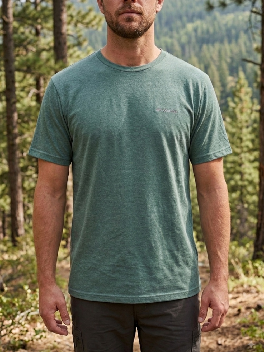 Columbia Men’s Heathered Sage Short Sleeve Crew Tee